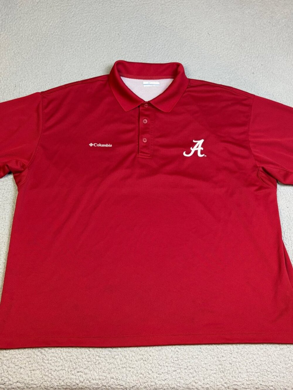 Alabama Crimson Tide Polo Mens Size XXL Red Columbia PFG College Football